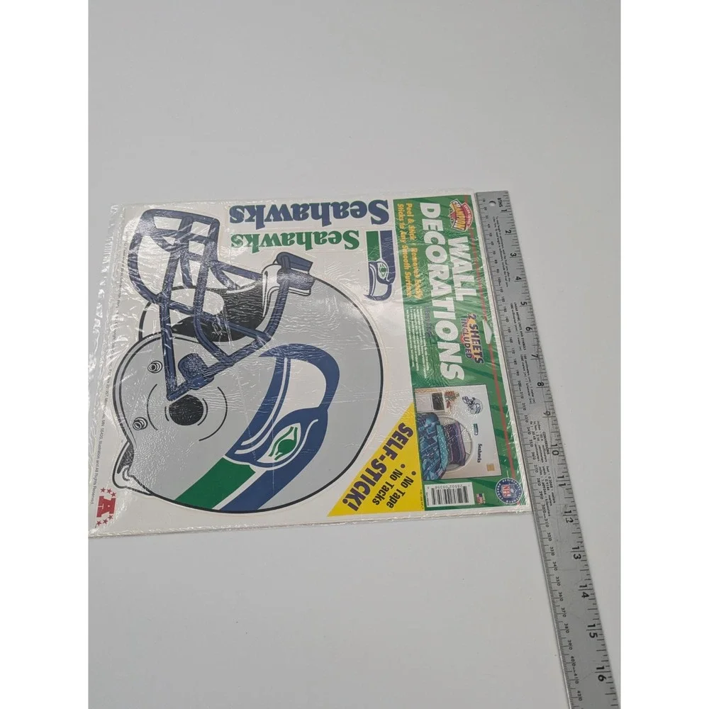 Vintage 1996 Seattle Seahawks Wall Decorations Color Clings‎ Decal Sticker NIP